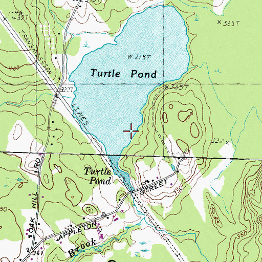 Topographic Map of Turtle Pond Dam, NH