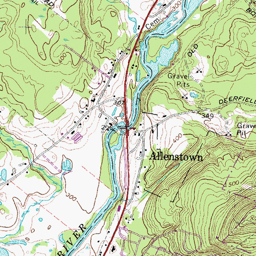 Topographic Map of Suncook River Reservoir (historical), NH