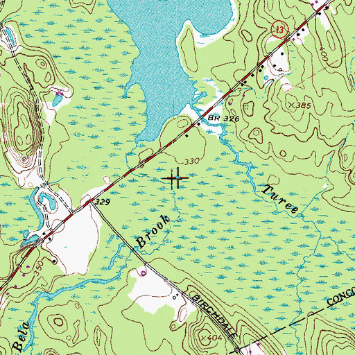 Topographic Map of Lower School Pond Dam, NH