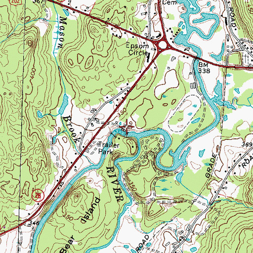 Topographic Map of Little River Reservoir, NH