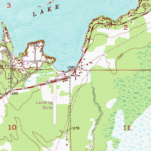 Topographic Map of Ely Lake Dam, MN