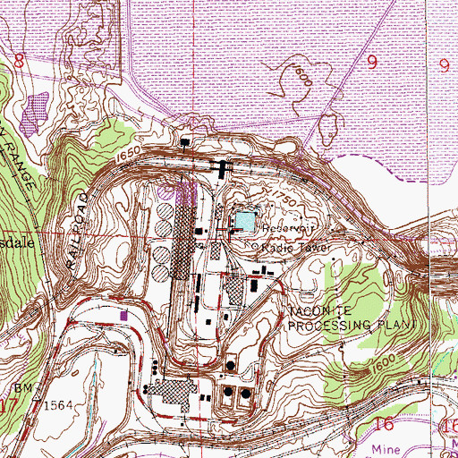 Topographic Map of Erie Basin One Dike, MN