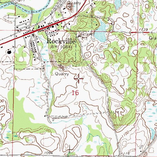 Topographic Map of Mill Creek Dam, MN