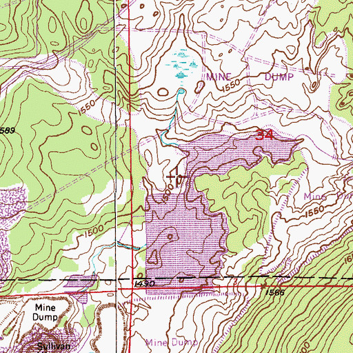 Topographic Map of Sauntry Creek Settling Basin, MN