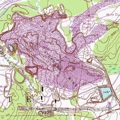 Topographic Map of East Stephens Settling Basin, MN