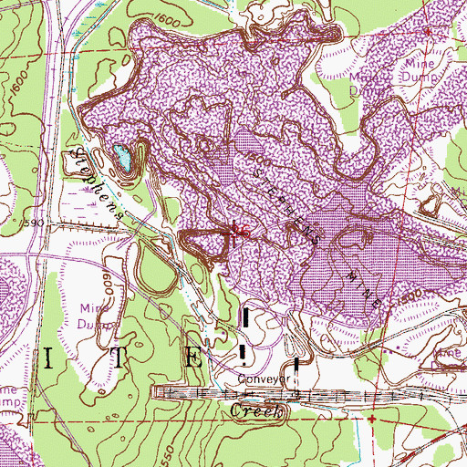 Topographic Map of West Stephens Settling Basin, MN