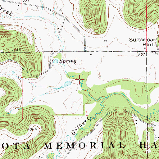 Topographic Map of Ralph Lenz Detention Structure Dam, MN