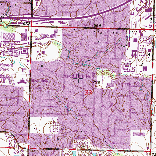 Topographic Map of Mudd Park Number 2, OK