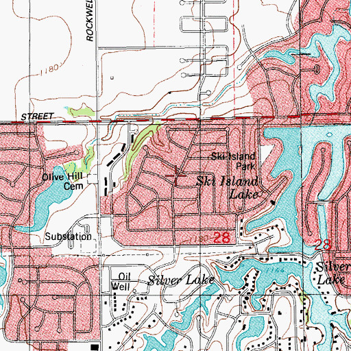 Topographic Map of Putnam North Plaza, OK