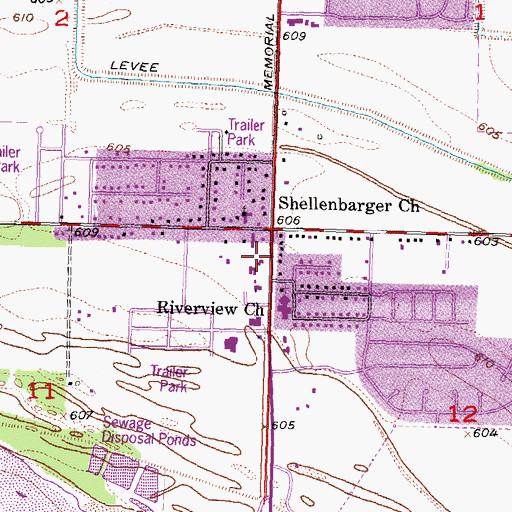 Topographic Map of Bixby Plaza, OK