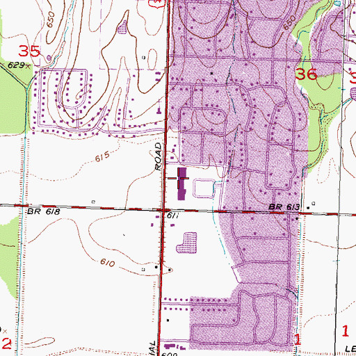 Topographic Map of Town and Country Shopping Center, OK