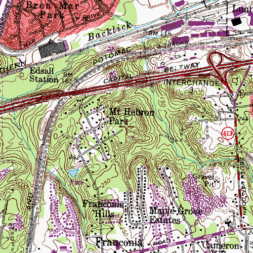 Topographic Map of Camp Kiwanis (historical), VA