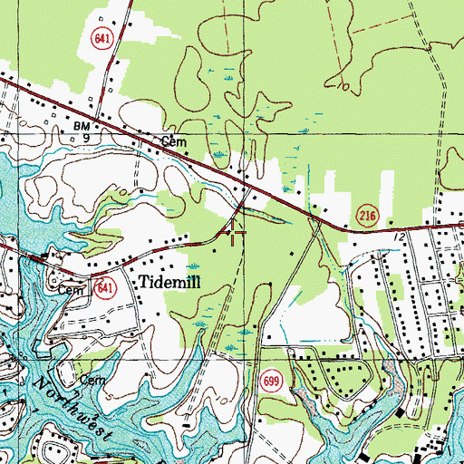 Topographic Map of New Testament Tabernacle, VA