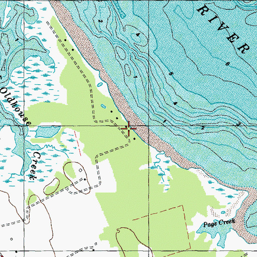 Topographic Map of Point Lookout, VA