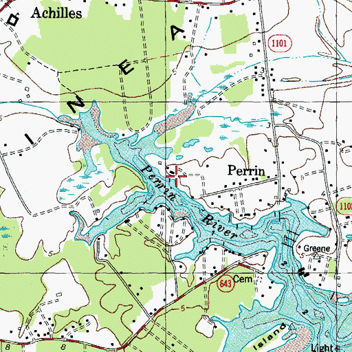 Topographic Map of Sedger Creek Landing, VA