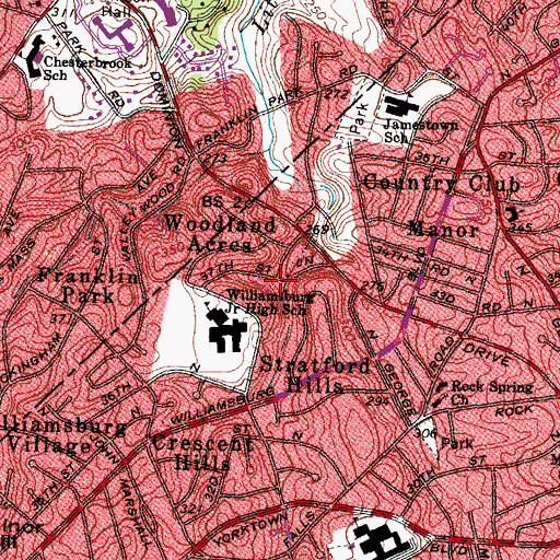 Topographic Map of Birch Family Graveyard (historical), VA
