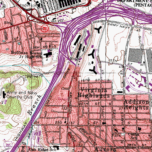 Topographic Map of Hume Museum, VA