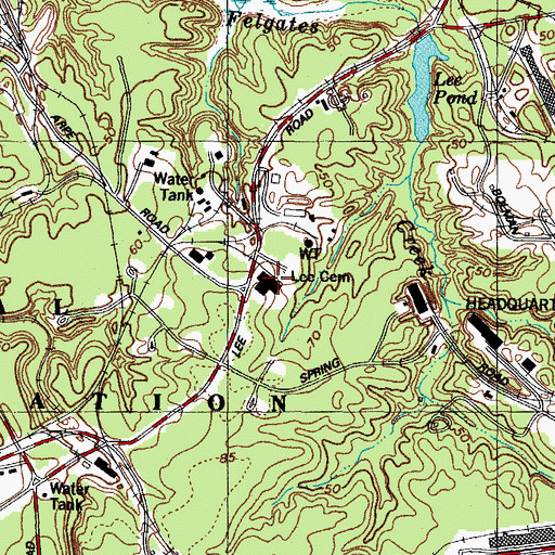 Topographic Map of Lee Mansion (historical), VA