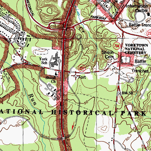 Topographic Map of Pigeon Hill Redoubt (historical), VA