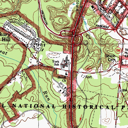 Topographic Map of York River Academy, VA