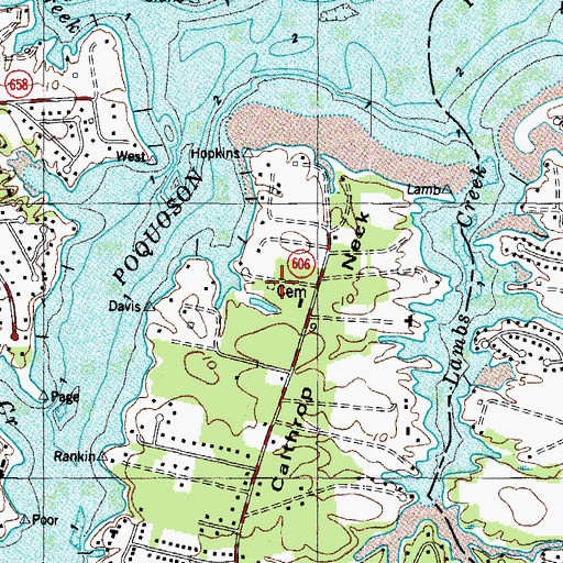 Topographic Map of Hopkins Cemetery, VA