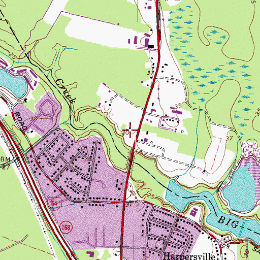 Topographic Map of Kiln Creek Shopping Center, VA