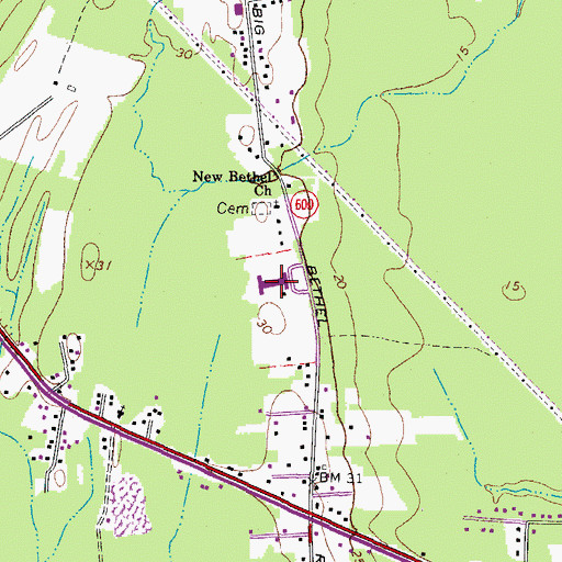 Topographic Map of Tabb Elementary School, VA