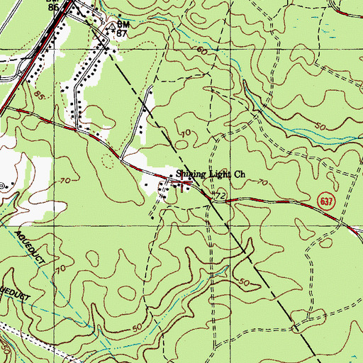Topographic Map of Shining Light Church, VA