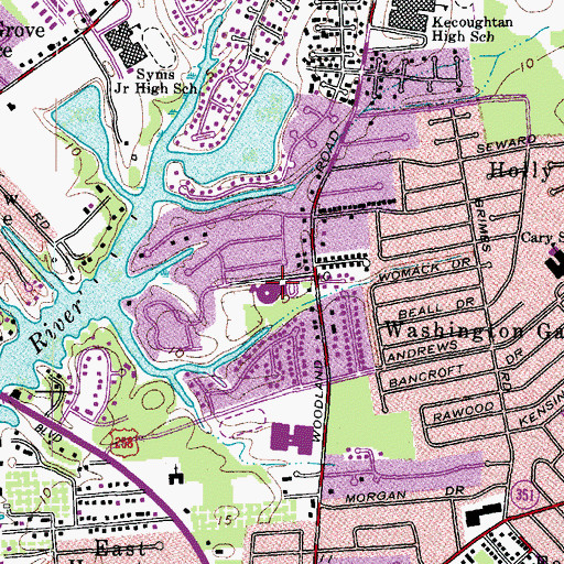 Topographic Map of Captain John Smith Elementary School, VA