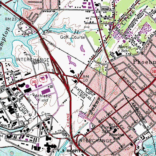 Topographic Map of Zion Baptist Church, VA