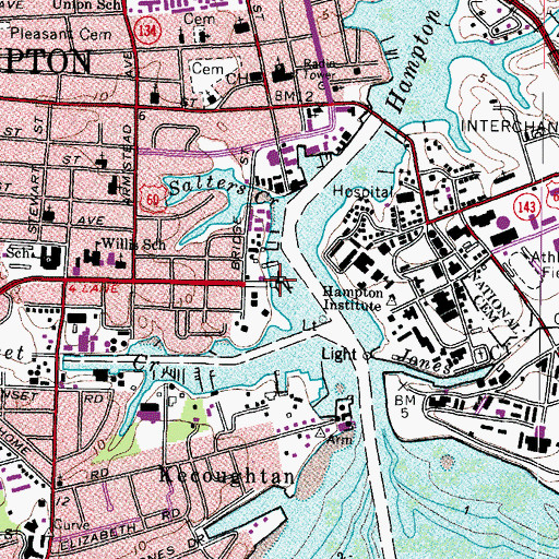 Topographic Map of Braddock Monument, VA