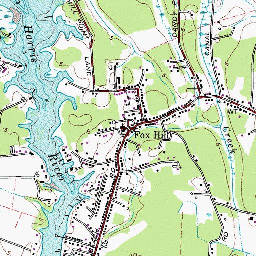 Topographic Map of Fox Hill Central United Methodist Church, VA