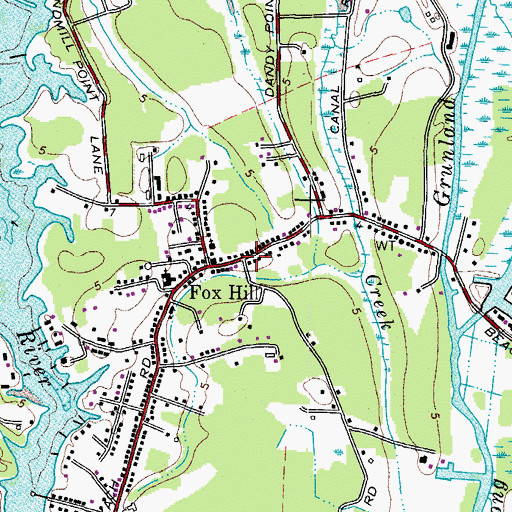 Topographic Map of Ripraps Post Office (historical), VA