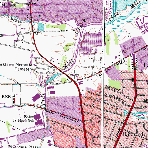 Topographic Map of Wesley United Methodist Church, VA
