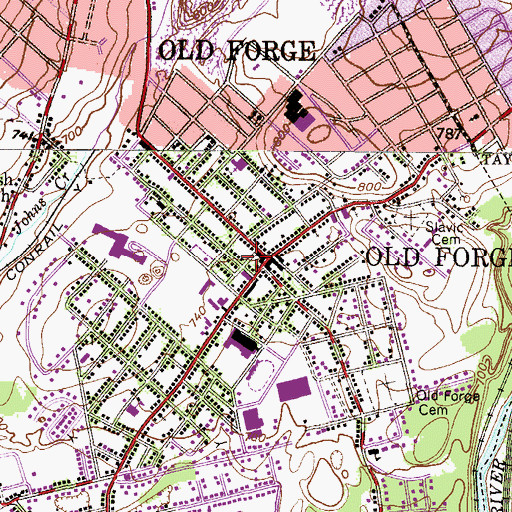 Topographic Map of Barbertown, PA