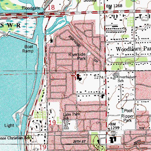 Topographic Map of Saint Marks United Methodist Church, OK