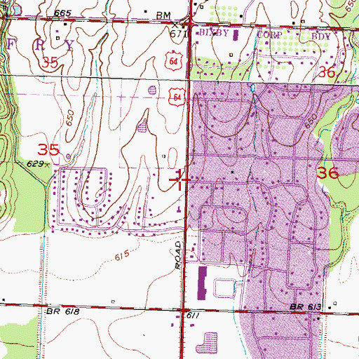 Topographic Map of North Heights Church of Christ, OK