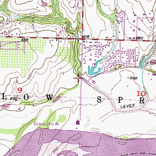 Topographic Map of Grace Free Will Baptist Church, OK