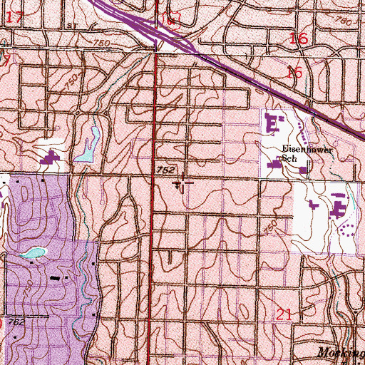 Topographic Map of Ranch Acres Baptist Pre-School, OK