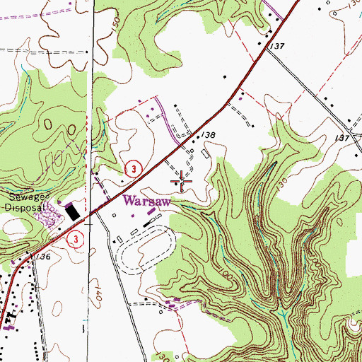 Topographic Map of Belle Ville, VA