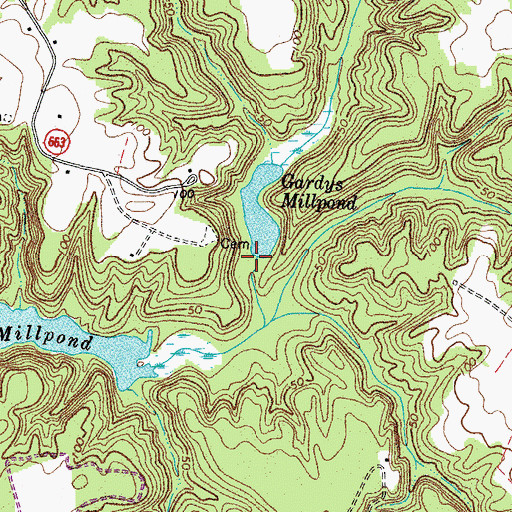 Topographic Map of Gardy Mill (historical), VA