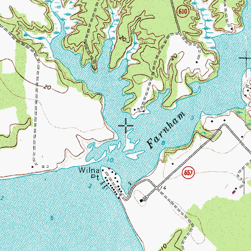 Topographic Map of Hatters Creek, VA