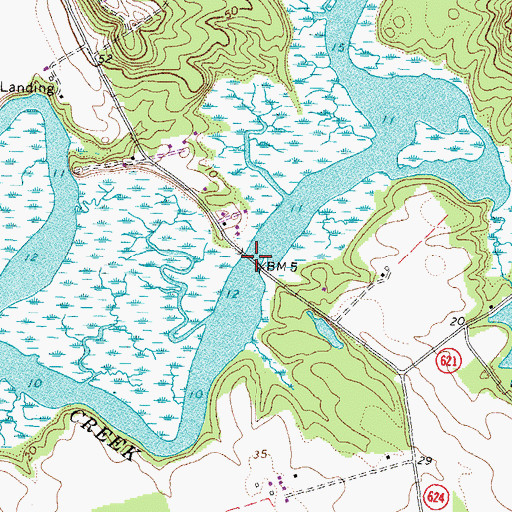 Topographic Map of Plant Patch Ferry (historical), VA