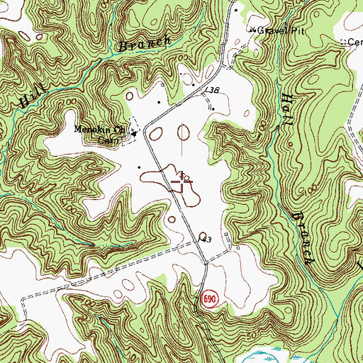 Topographic Map of Sexton Hill, VA