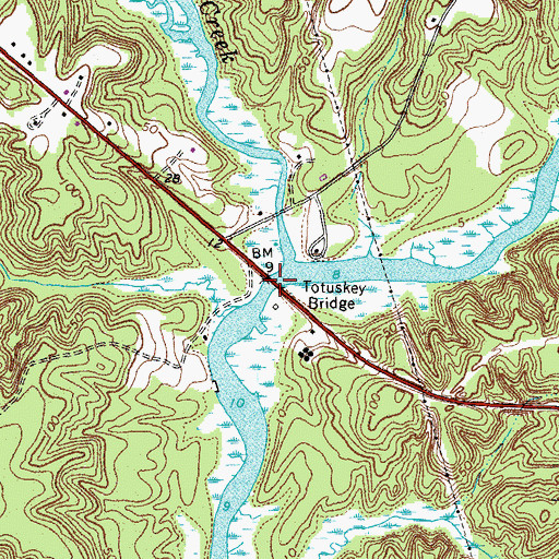 Topographic Map of Totuskey Ferry (historical), VA
