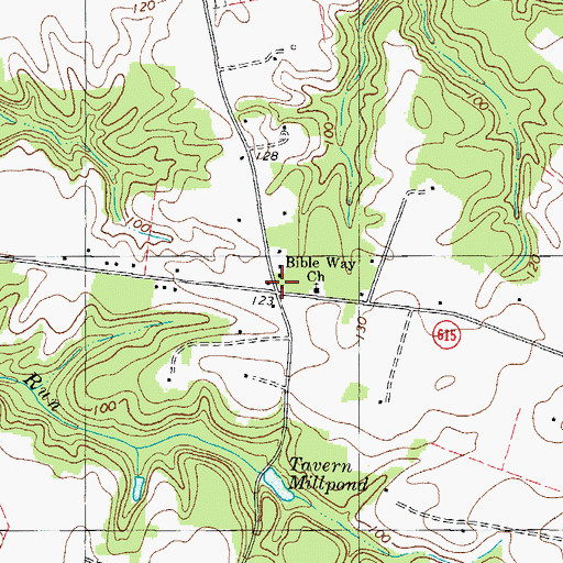 Topographic Map of Bull Neck, VA