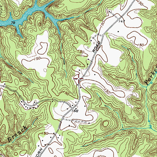 Topographic Map of East End Church (historical), VA