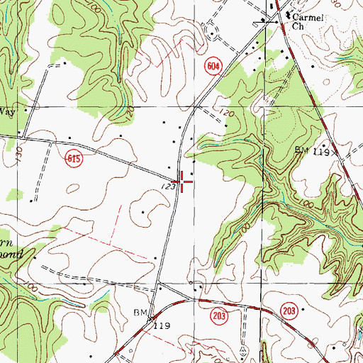 Topographic Map of Griffiths Corner, VA