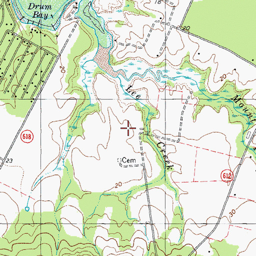 Topographic Map of Mount Pleasant Plantation (historical), VA