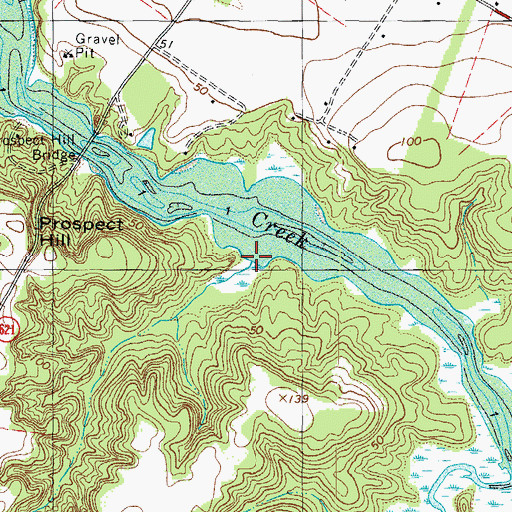 Topographic Map of Oldfield Swamp, VA